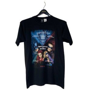 Batman and Robin Movie Vintage Graphic Tee Mens M Black Shirt 1997 Single Stitch